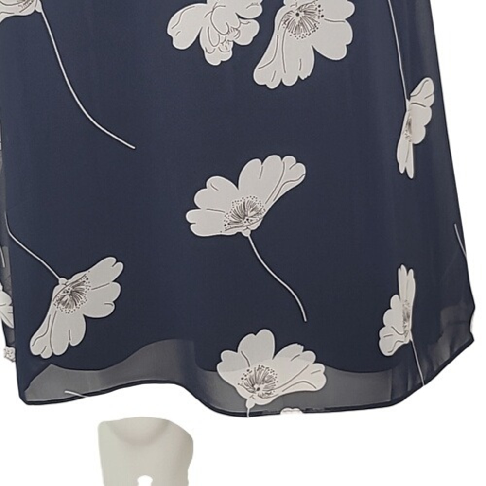 American Living‎ Navy & White Floral Sleeveless Dress - Picture 3 of 12